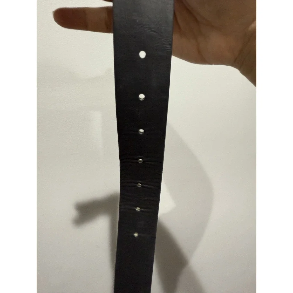 Black Leather Belt Size S 37.5